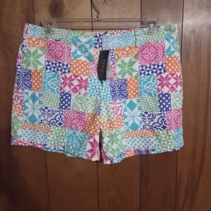 NWT Polo Ralph Lauren Sz 12 womens multi color Cotton Boarding shorts